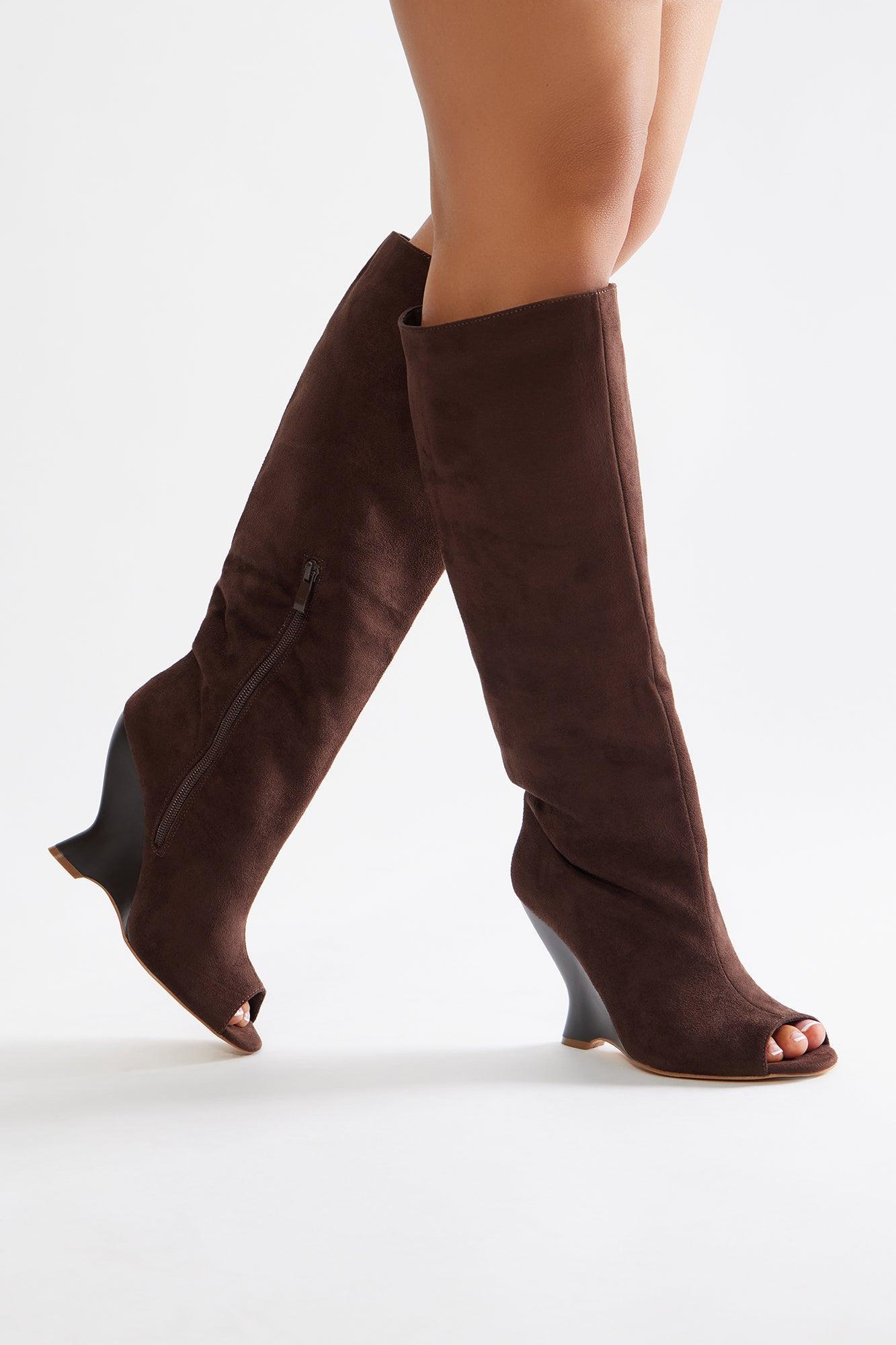 Dublin Knee High Boots - Chocolate Product Image