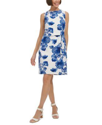 Tommy Hilfiger Sheath Dress (Sky Captain Multi) Women's Dress Product Image