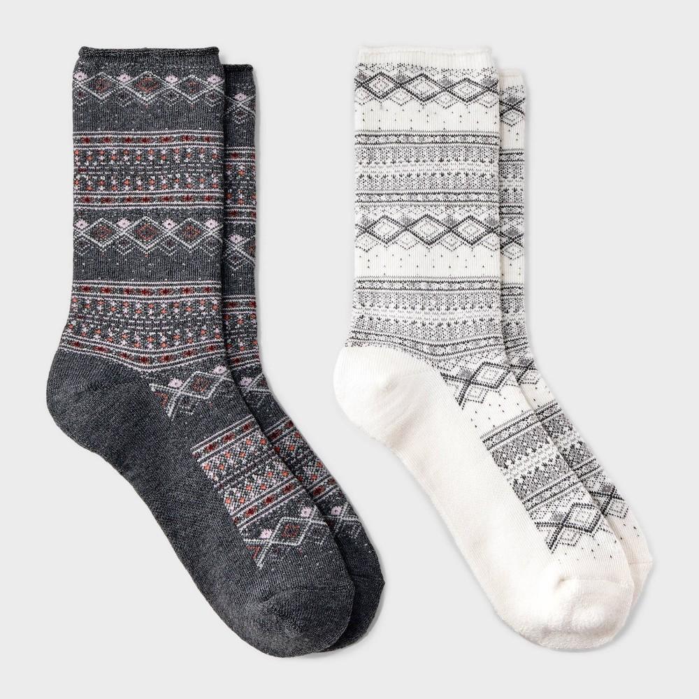 Women's Heavyweight Cushioned Fair Isle 2pk Boot Socks - All In Motion™ 4-10 Product Image