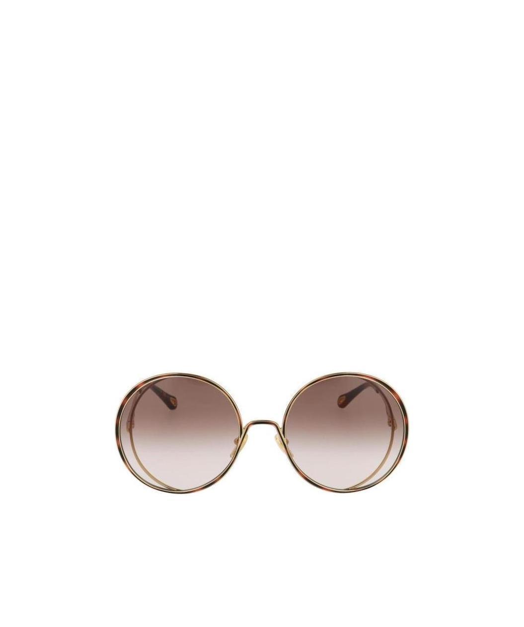 CHLOÉ Oversized Round-frame Sunglasses In Nude Product Image