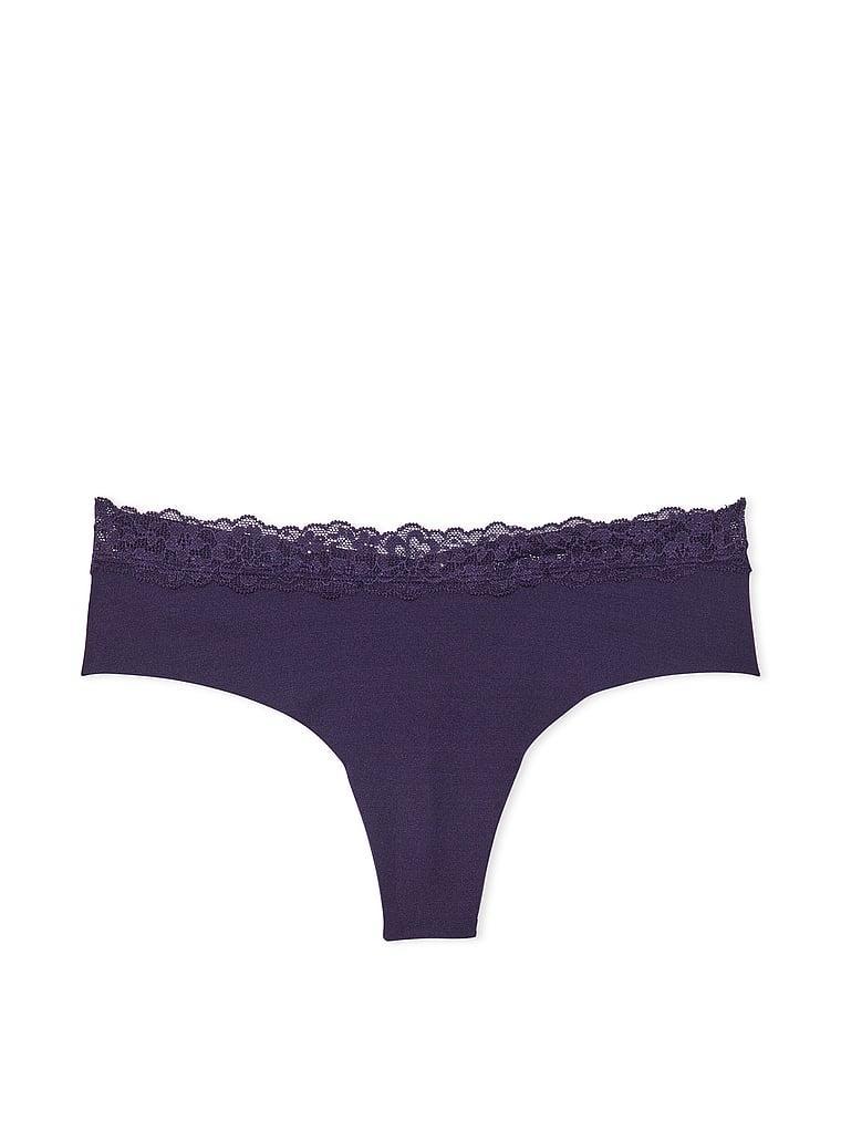 No-Show Lace-Waist Thong Panty Product Image