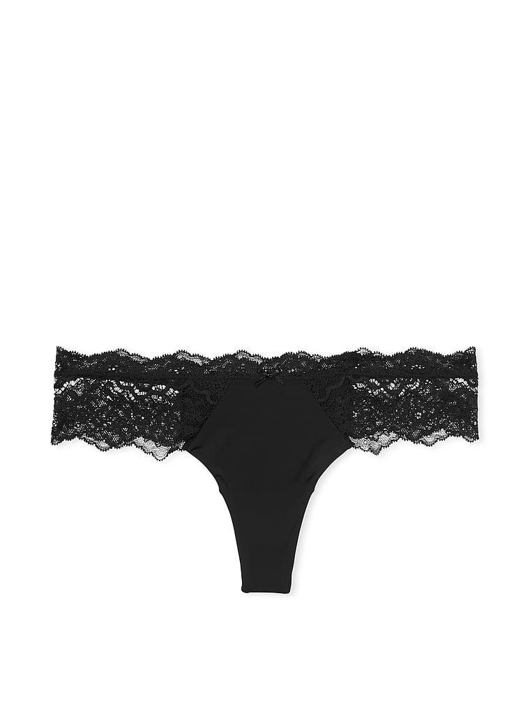 Lace-Trim Thong Panty Product Image