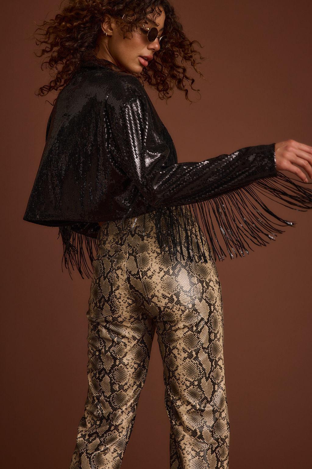 Star Crossed Black Sequin Jacket Product Image