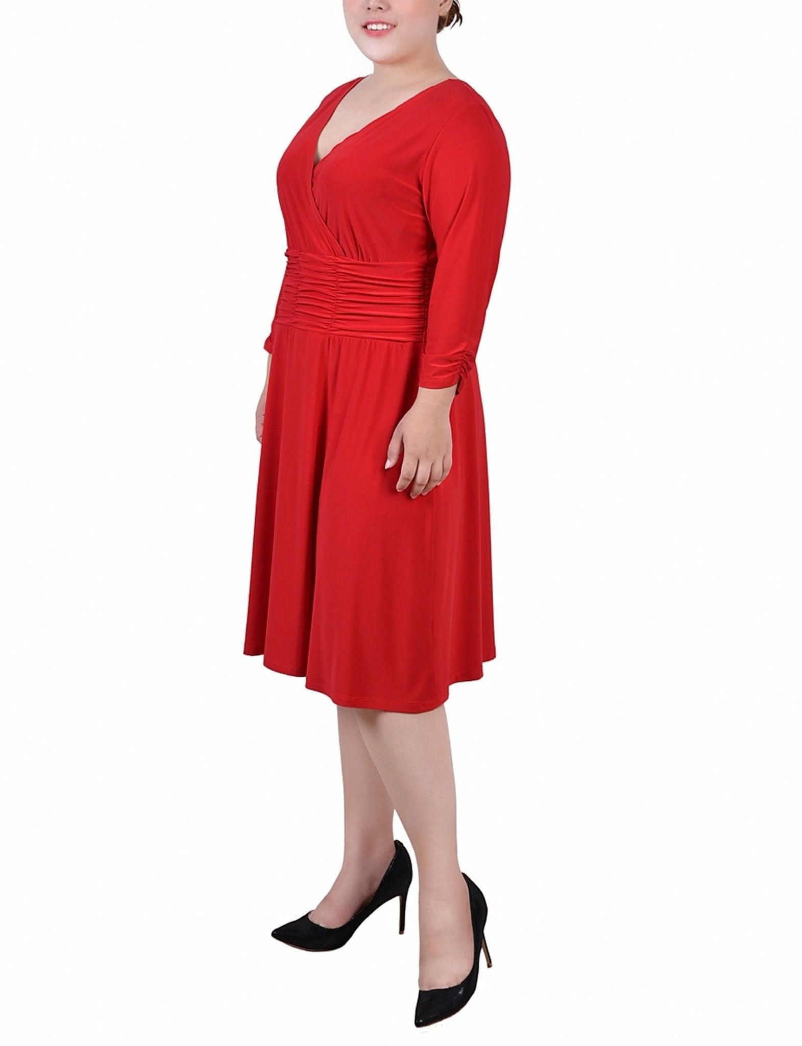 Salsa Ruched A-Line Dress - Plus Product Image