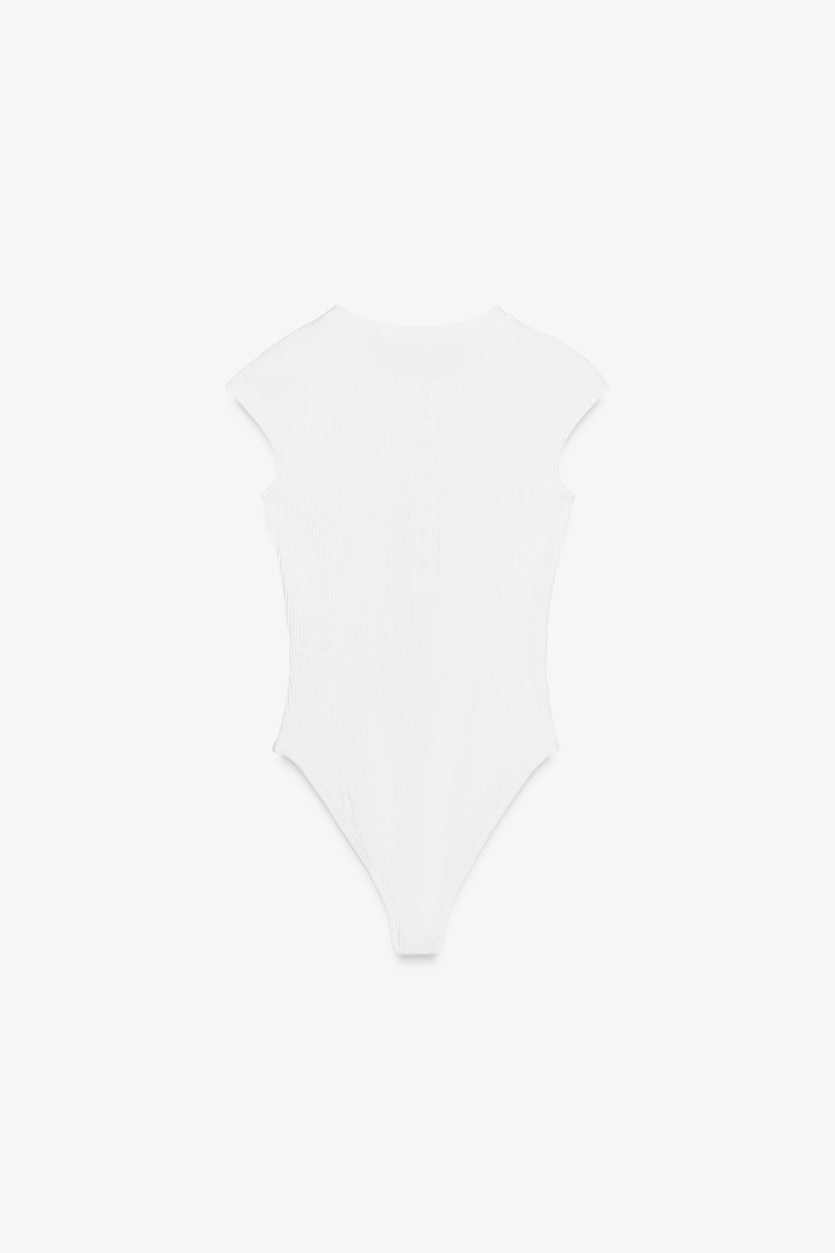 RIBBED BUTTON BODYSUIT Product Image