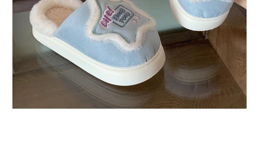 Star Applique Platform Slippers Product Image