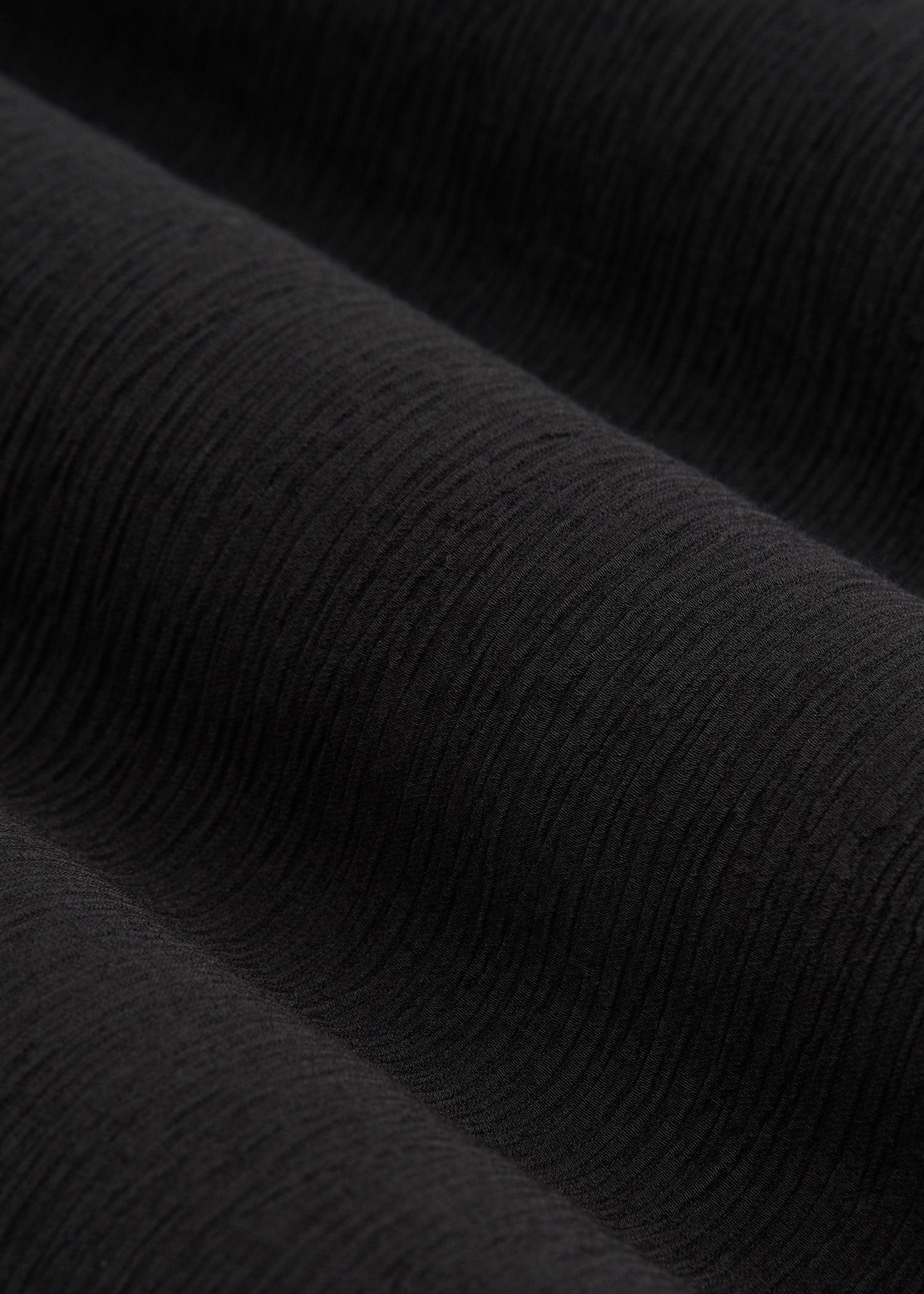 Crinkle Pull-on Wide-leg Pants for Tall Women in Black Female Product Image