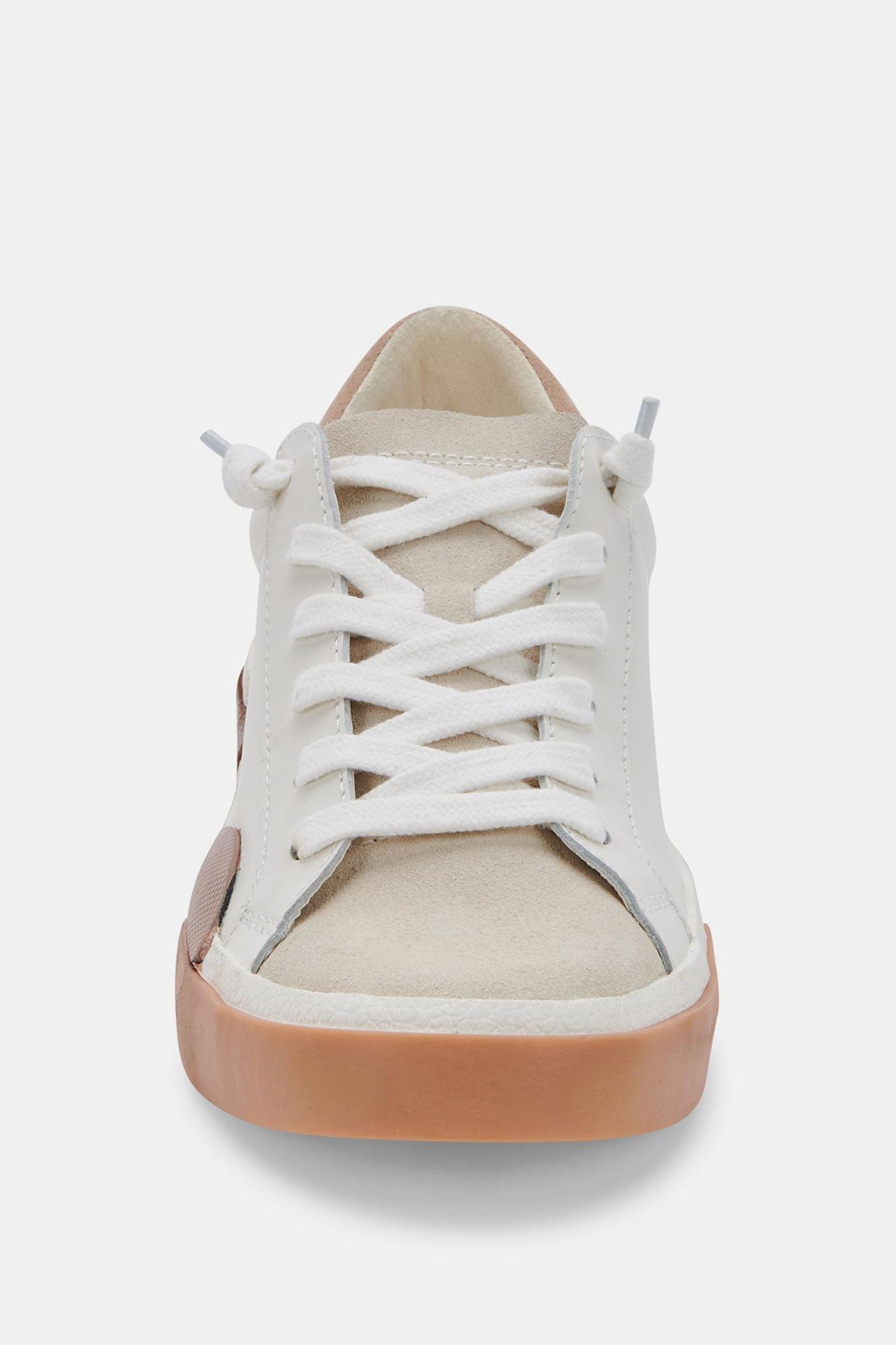 Zina Sneaker - White/Tan Leather Product Image