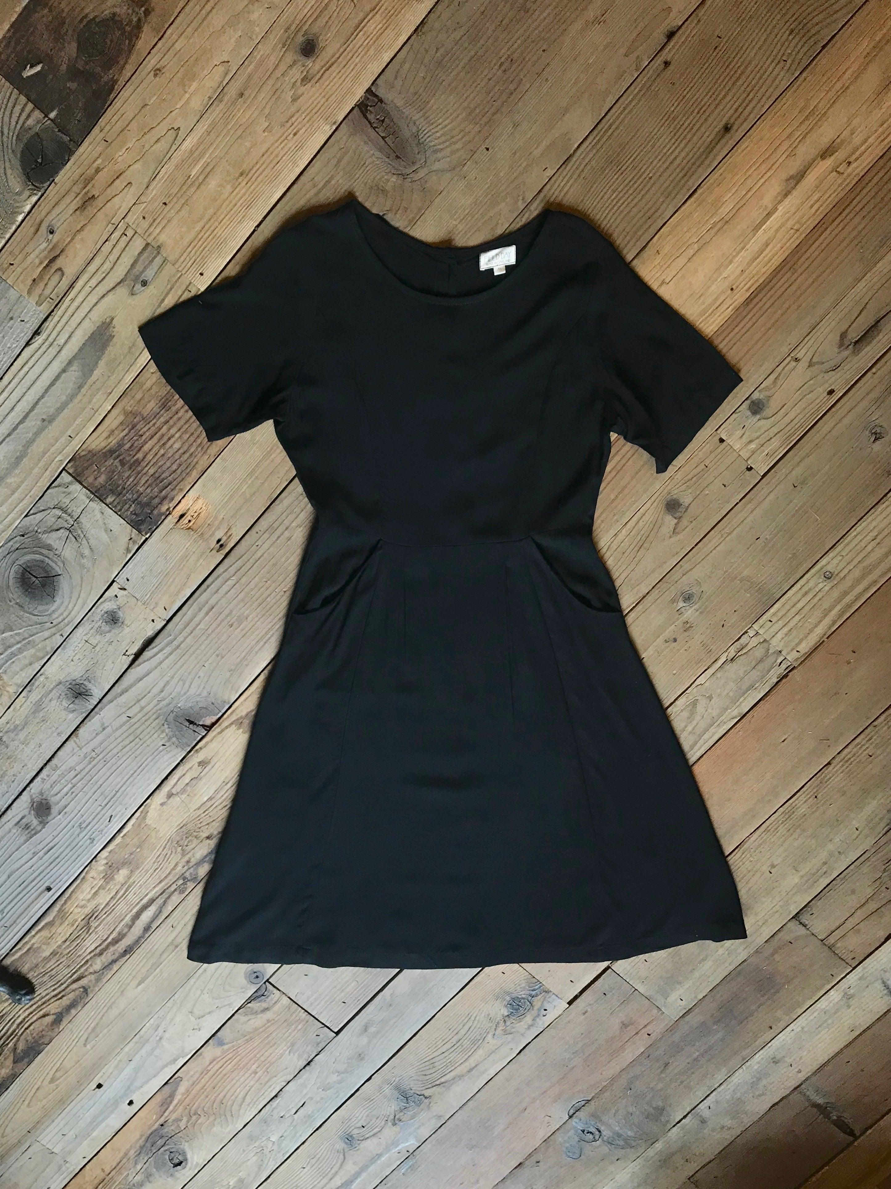 Ingrid Dress in Black Rayon Product Image