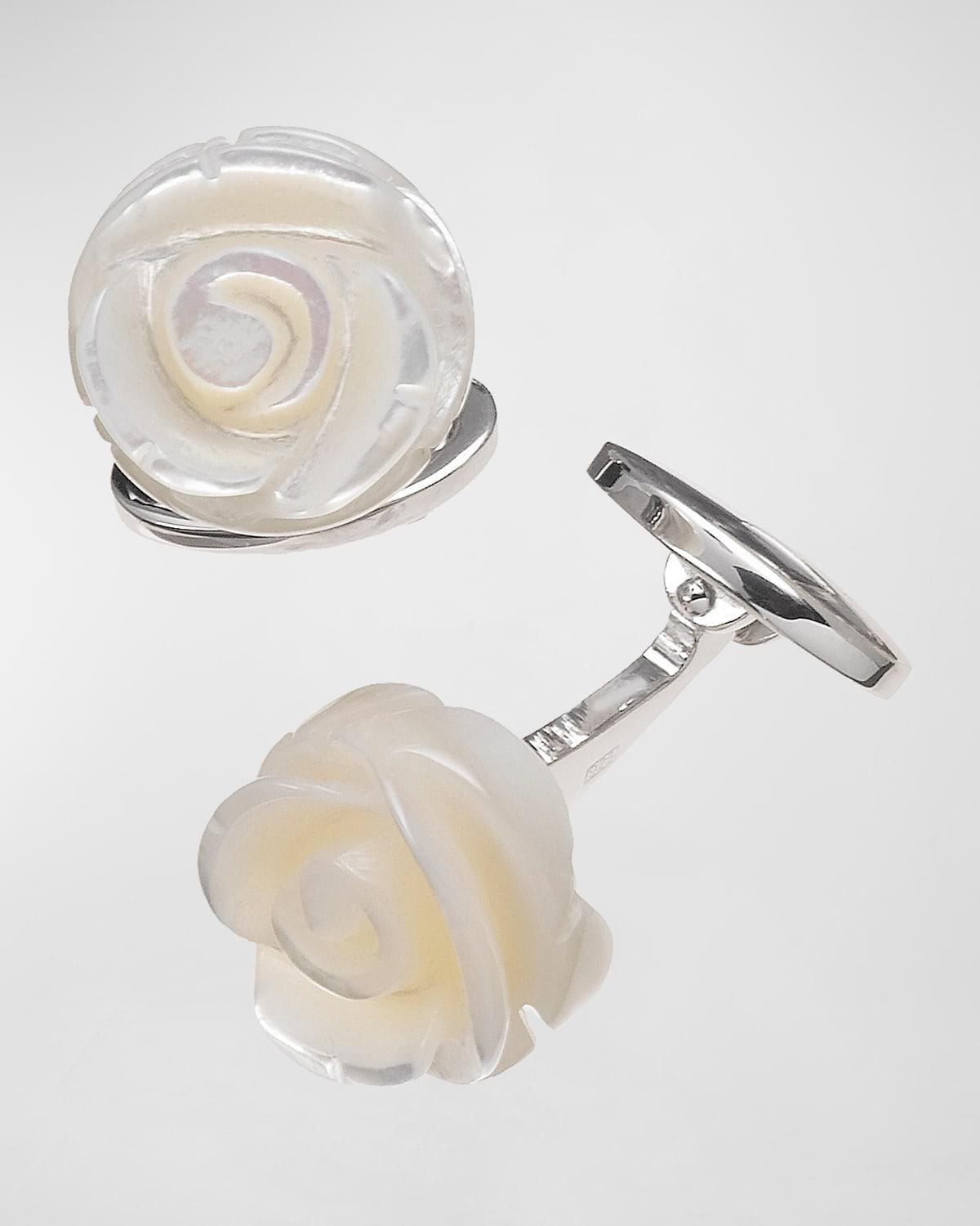 Carved Rose Cuff Links Product Image