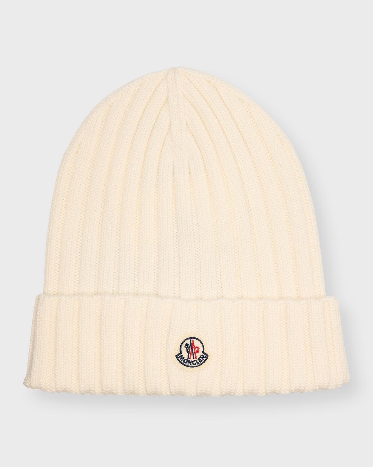 Ribbed Wool Beanie with Logo Patch Product Image