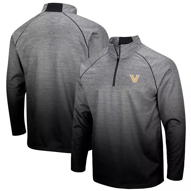 Mens Colosseum Heather Gray Vanderbilt Commodores Sitwell Raglan Quarter-Zip Jacket Product Image