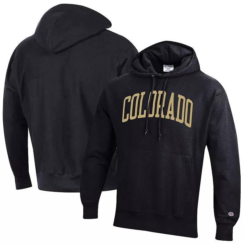 Men's Champion Black Colorado Buffaloes Team Arch Reverse Weave Pullover Hoodie, Size: 2XL Product Image