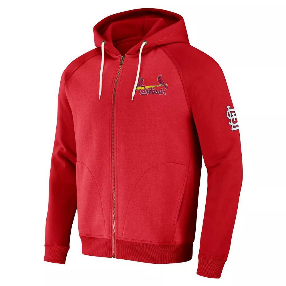 Men's Darius Rucker Collection by Fanatics Red St. Louis Cardinals Raglan Full-Zip Hoodie,  Product Image