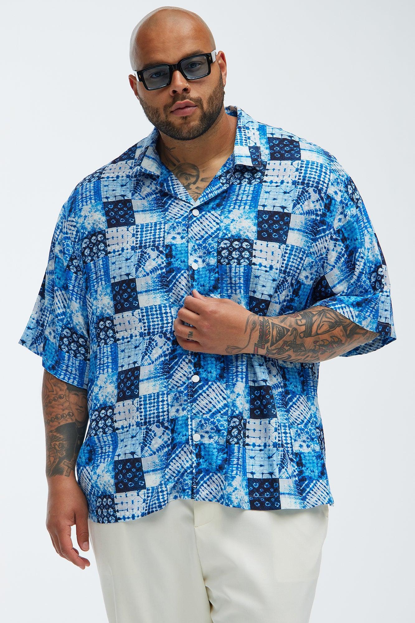 Nagoya Shibori Shirt - White/Blue Product Image