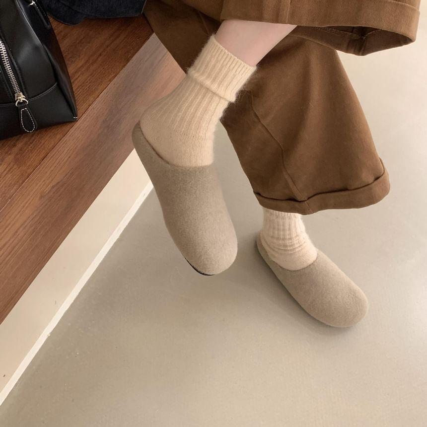 Plain Fleece-Lined Mules Product Image