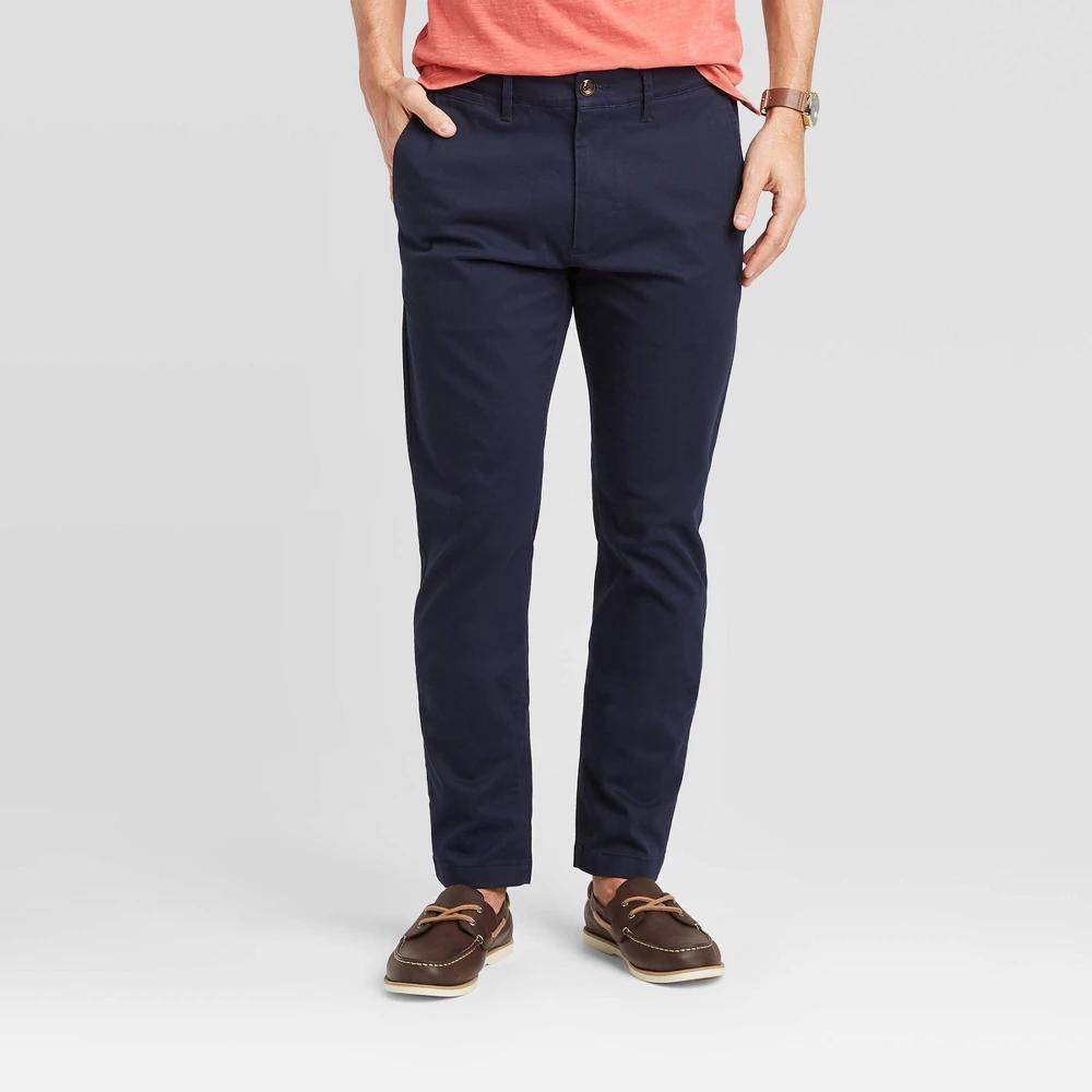 Mens Every Wear Slim Fit Chino Pants - Goodfellow & Co Blue 32x32 Product Image