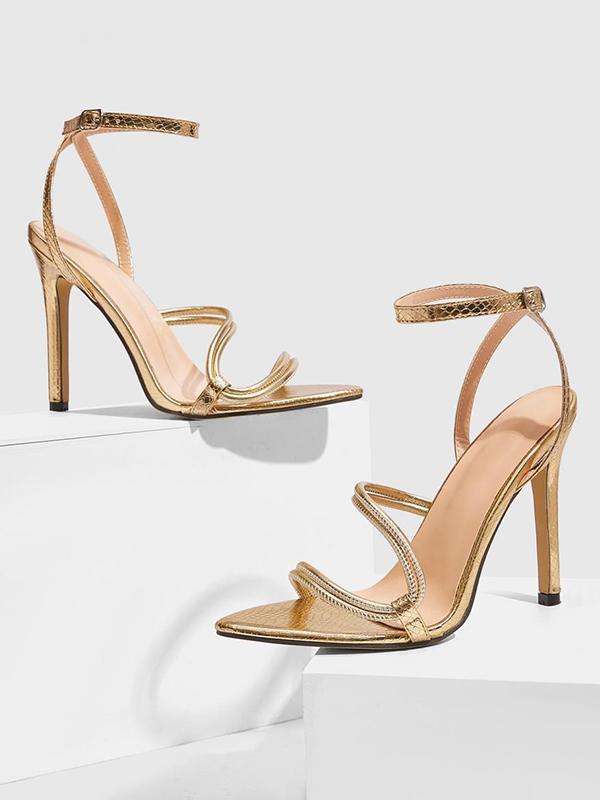 Belt Buckle Hollow Split-Joint Pumps Sandals Product Image