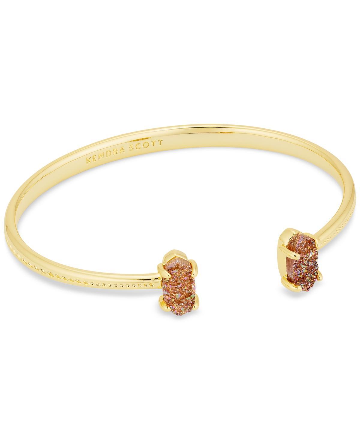 Grayson Gold Stone Cuff Bracelet in Spice Drusy Product Image