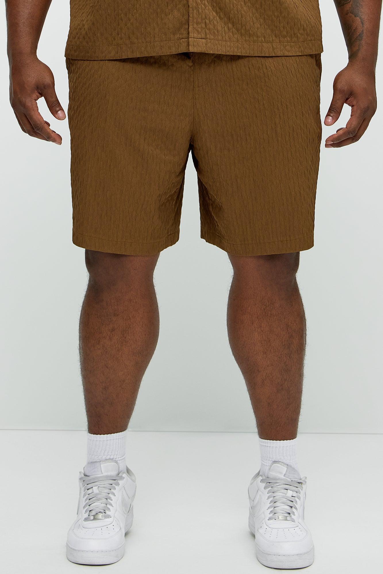 Mounce Textured Shorts - Brown Product Image