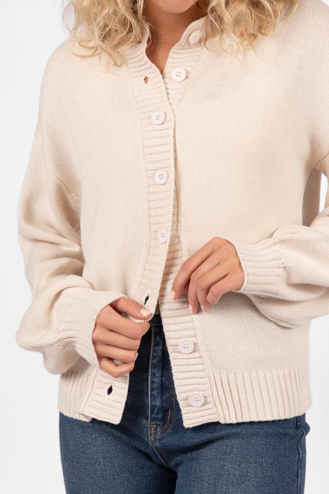 All We Have Beige Button Front Cardigan SALE Product Image