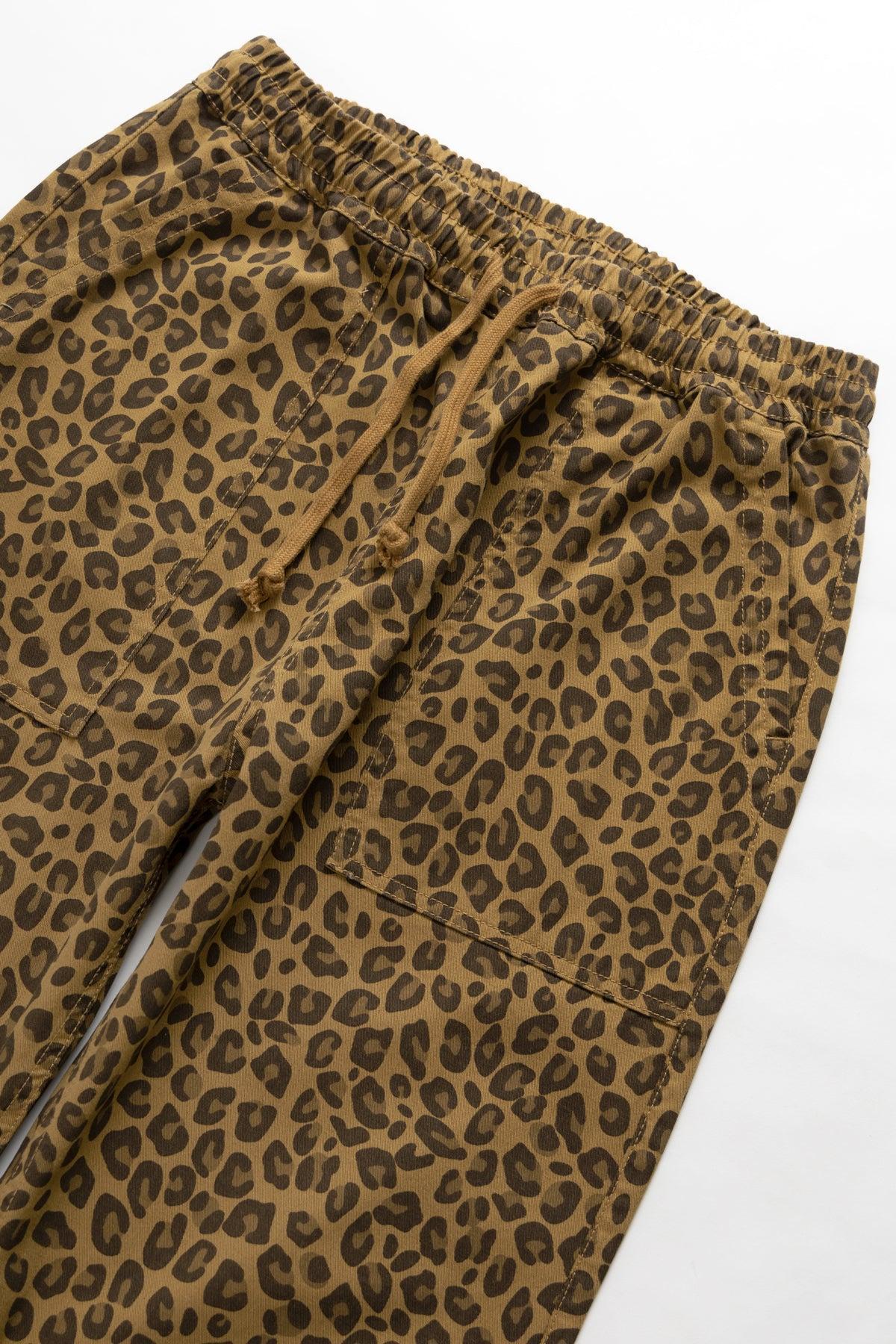 Patterned Chef Pants - Brown Leopard Product Image
