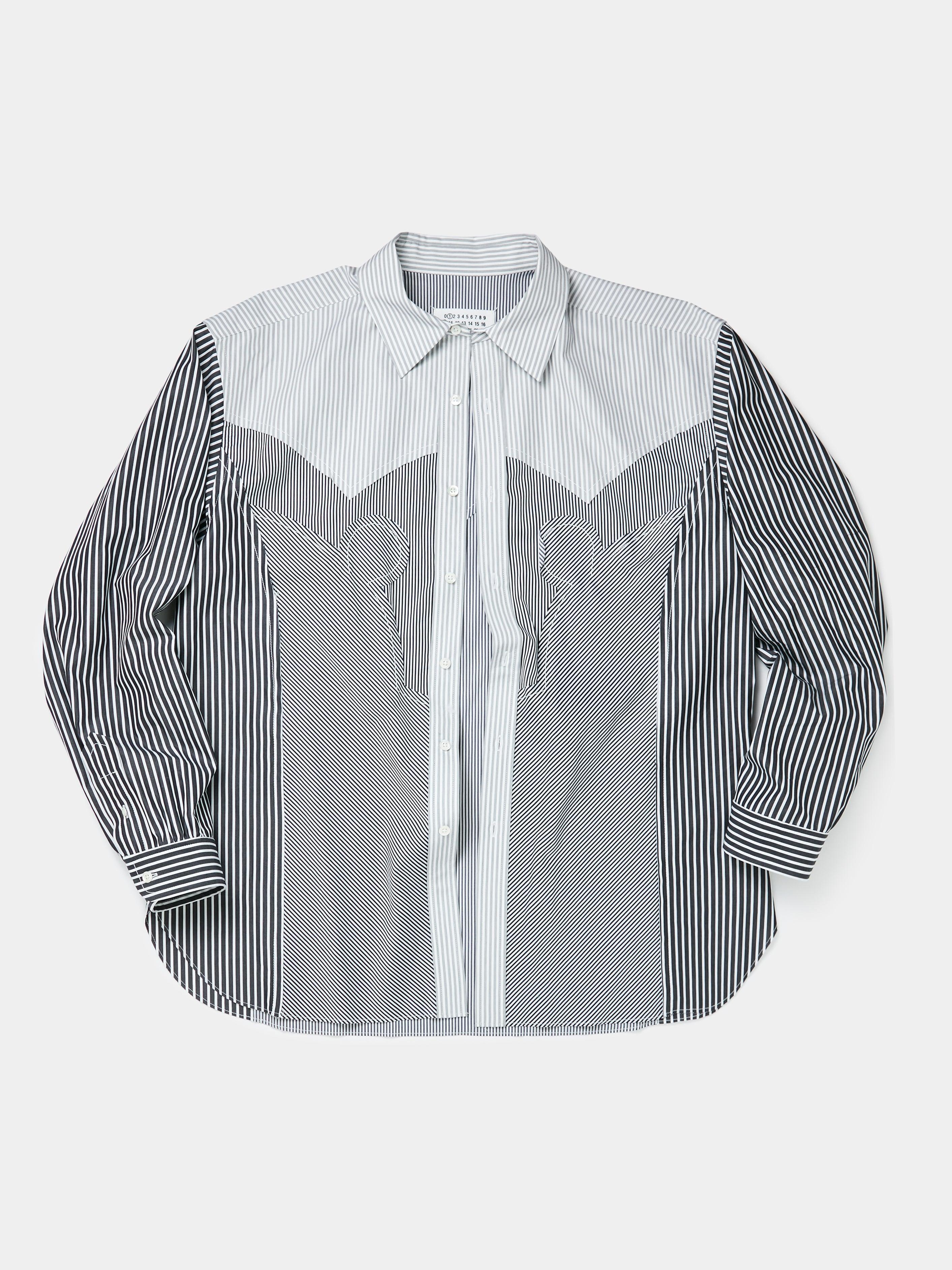 Classic Striped Shirt (Black/White) Product Image