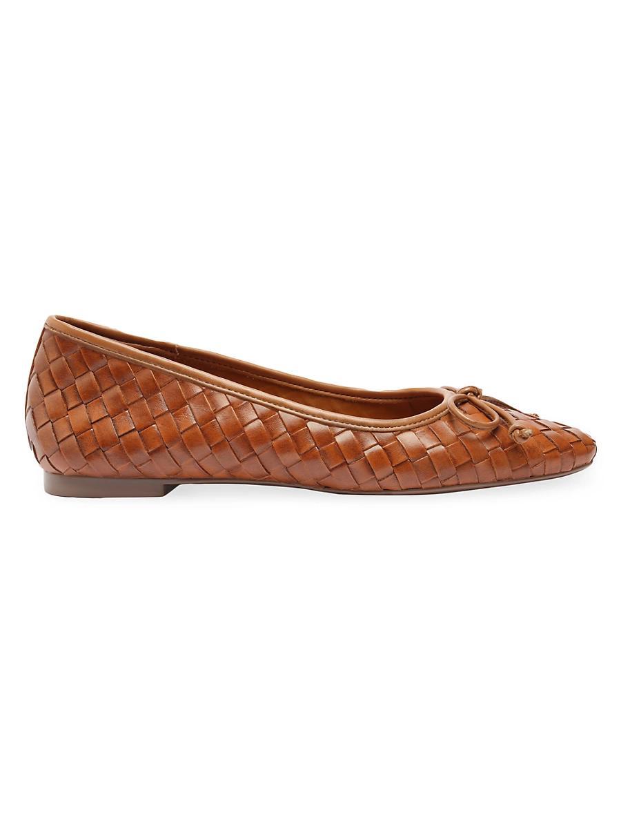 Womens Arissa Woven Leather Flats Product Image