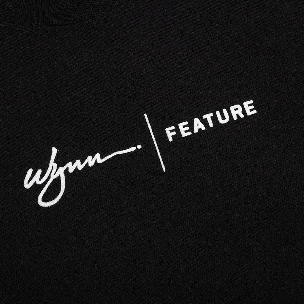 Feature x Wynn Logo Lock Up Tee - Black Male Product Image