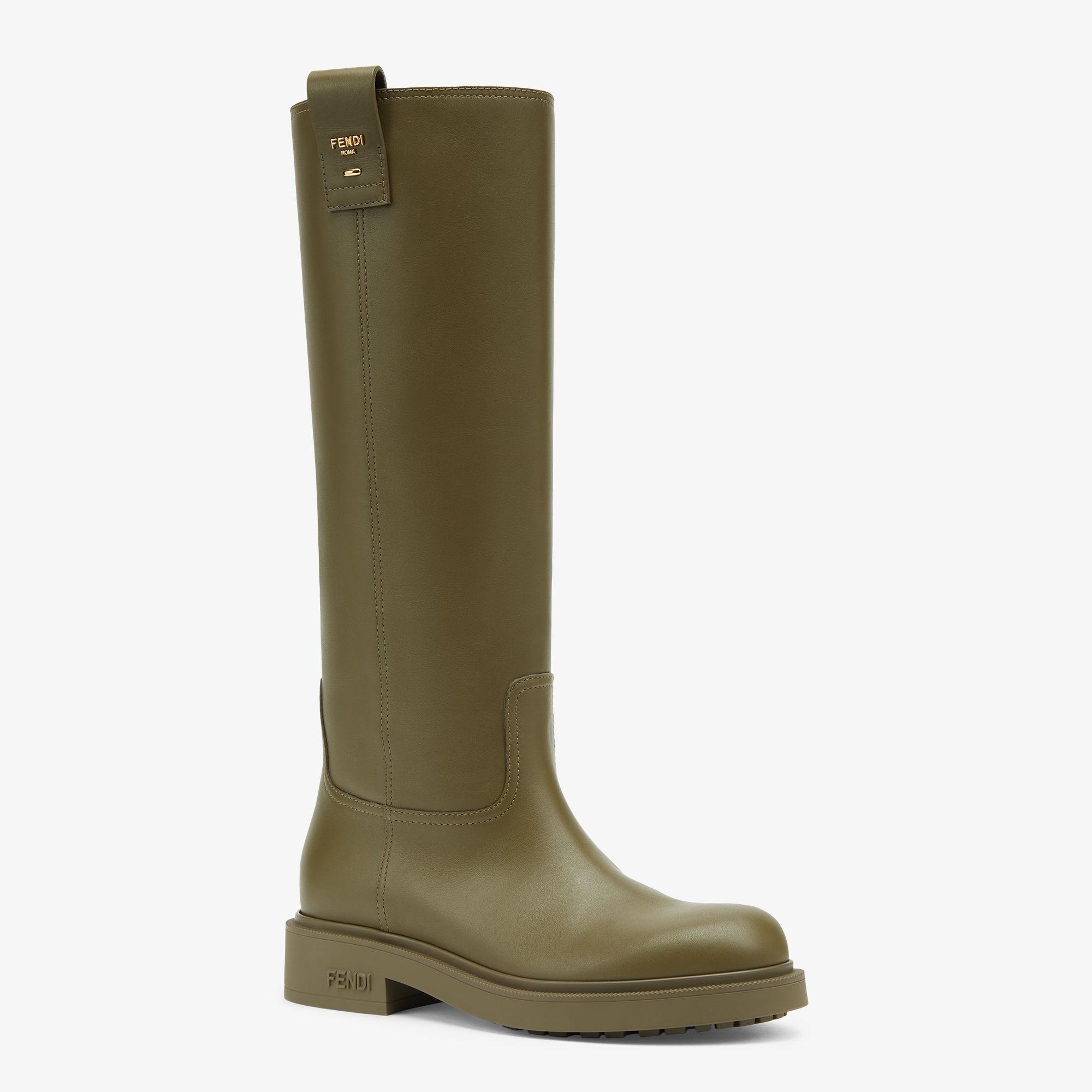 Fendi FiloGreen leather boots Product Image