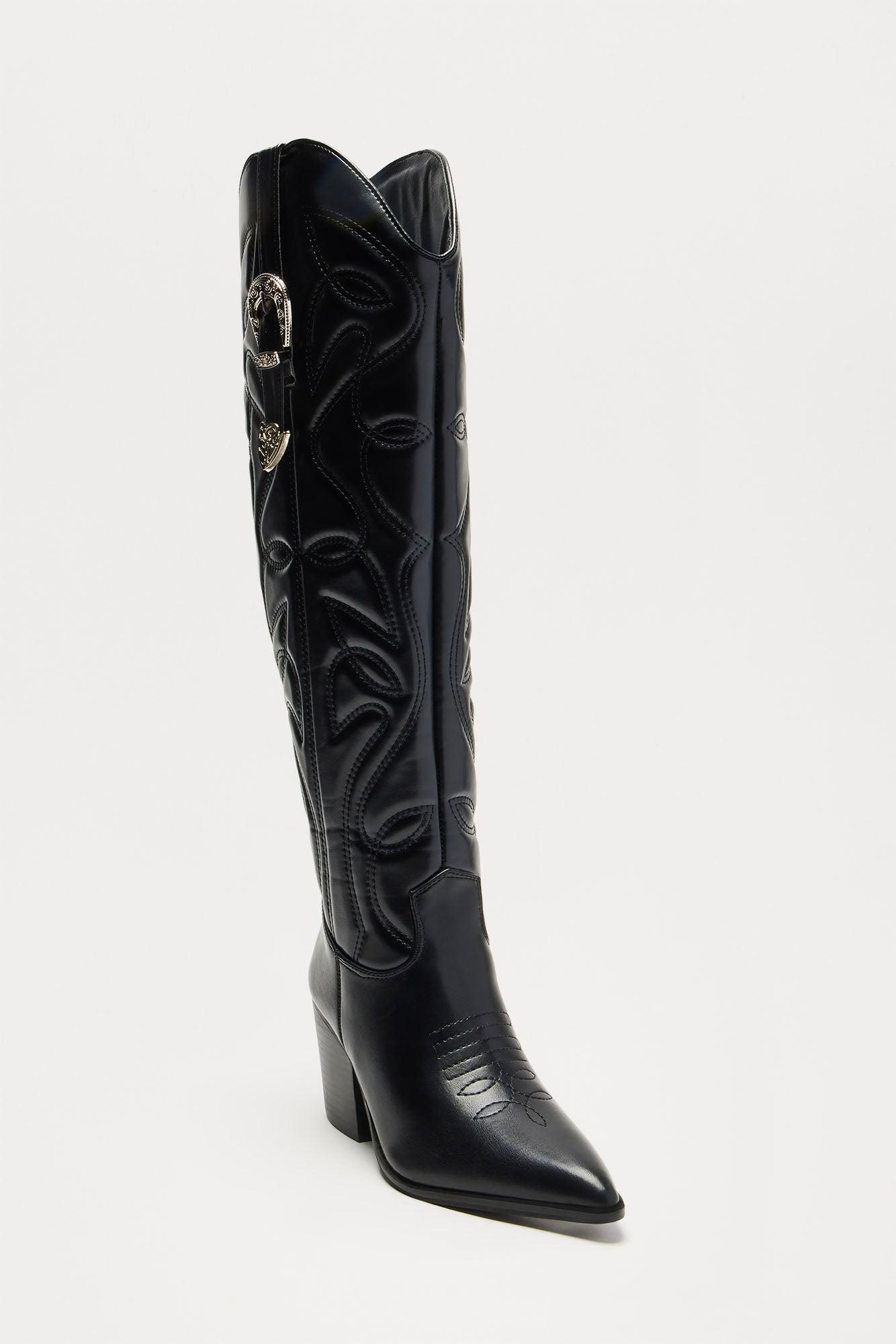 Austin Cowboy Boots - Black Product Image