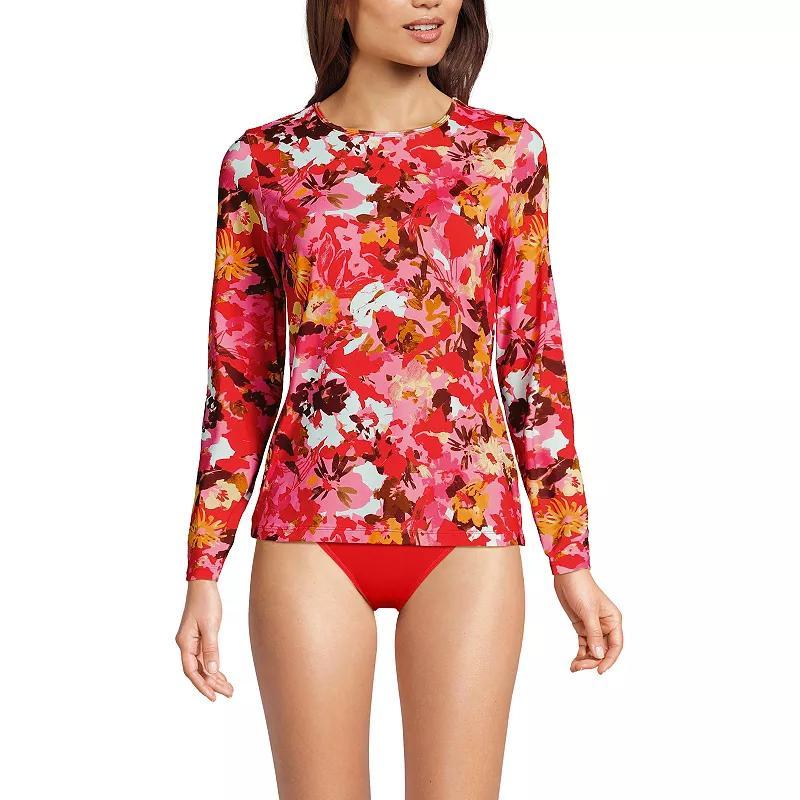 Women's Lands' End UPF 50 Long Sleeve Rash Guard,  Product Image