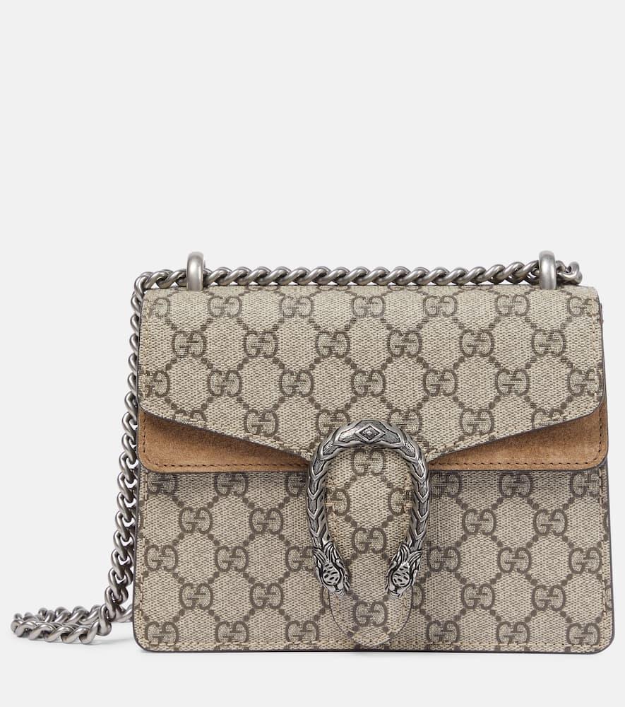 GUCCI Dionysus Gg Supreme Mini Shoulder Bag In Marrone Product Image