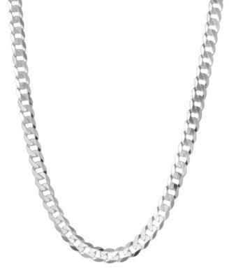 Mens Curb Link 24 Sterling Silver Necklace Chain (5-1/2mm) Product Image