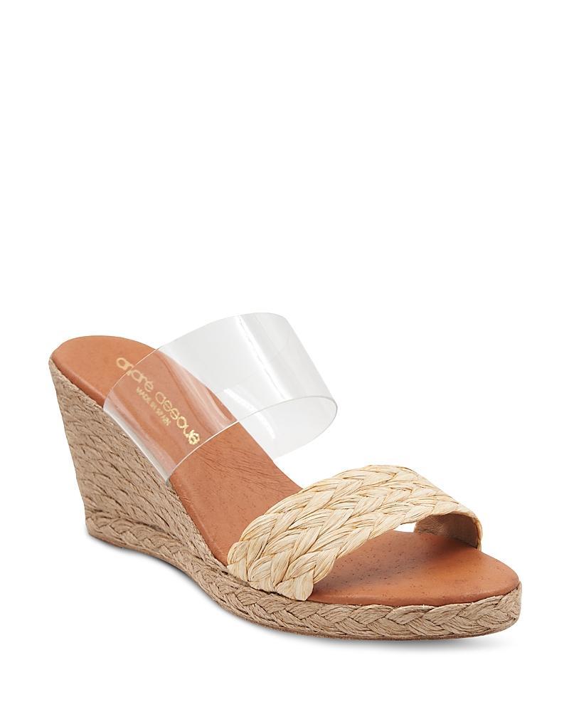 Andre Assous Womens Anfisa Raffia Wedge Sandals Product Image