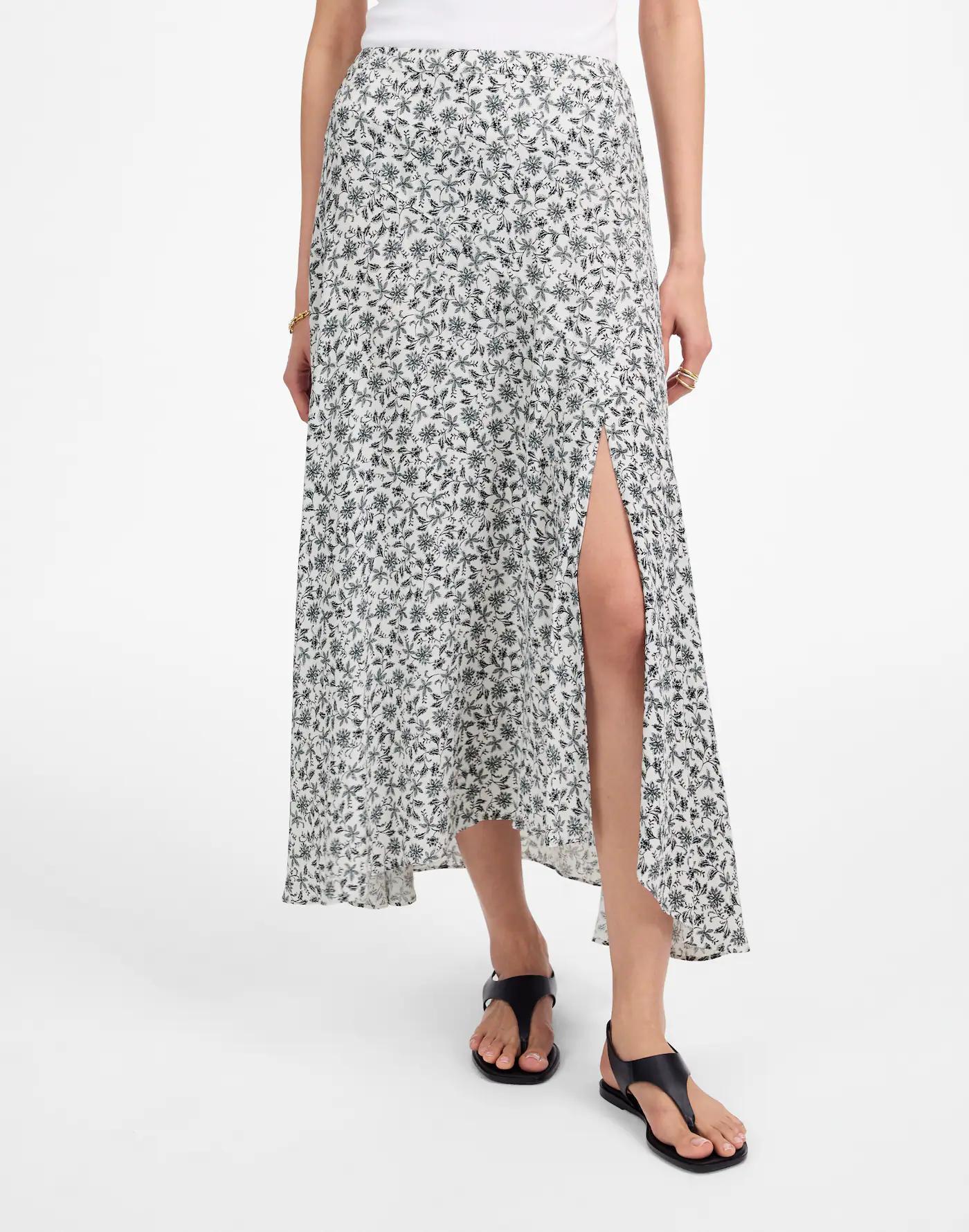 Midi Slip Skirt in Floral Product Image