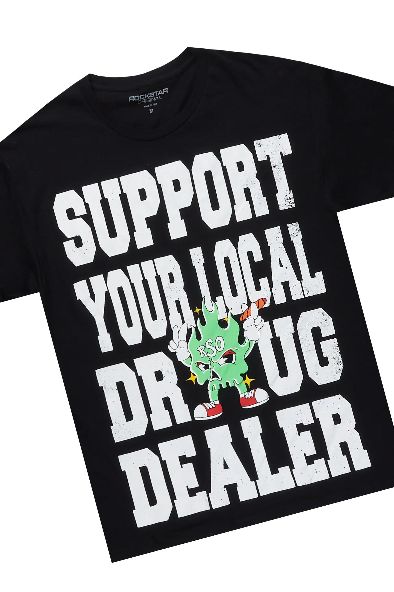 Tarl Black Graphic T-Shirt Short Set Male Product Image