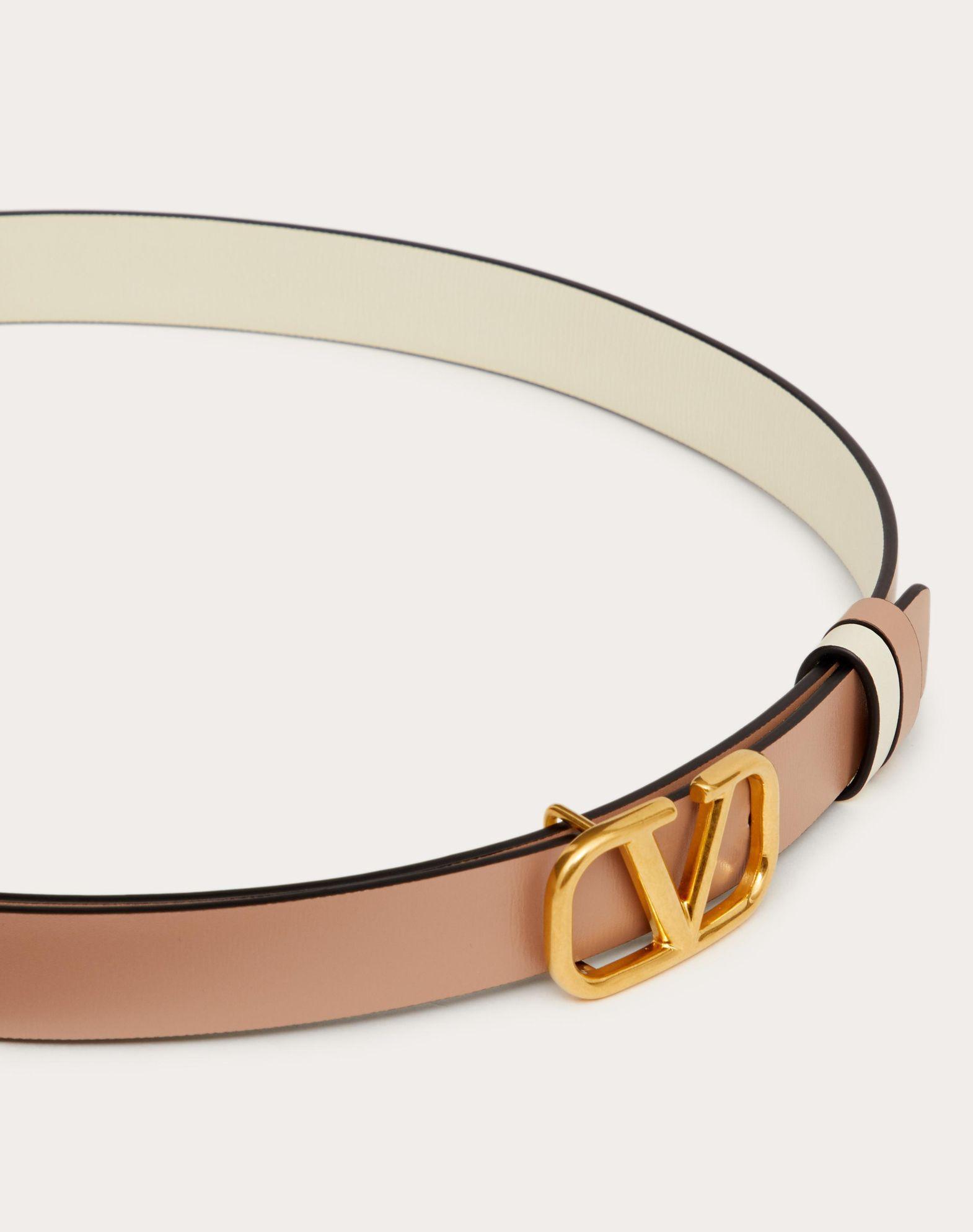 Reversible Vlogo Signature Belt In Glossy Calfskin 20 Mm Product Image