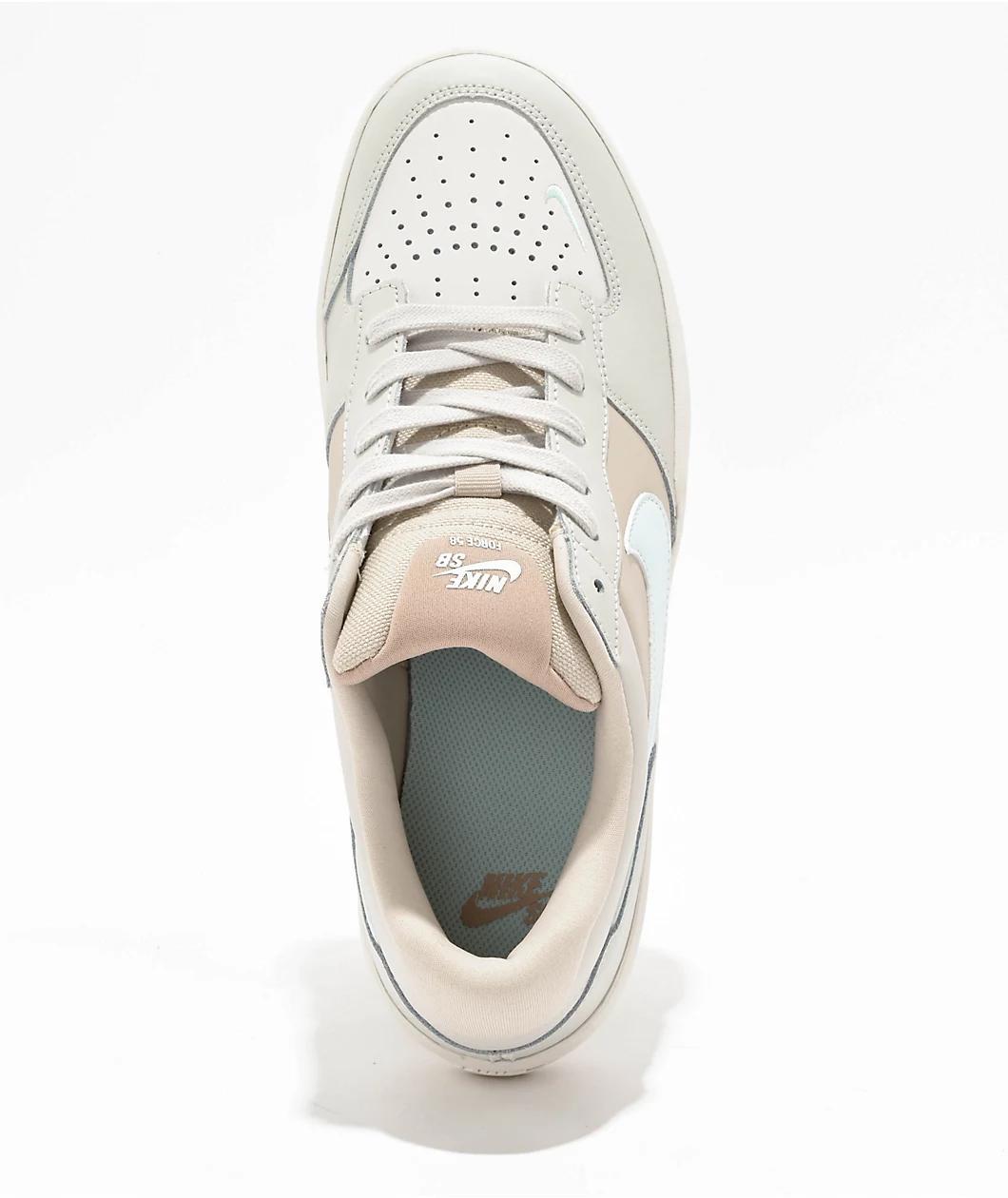 Nike SB Force 58 Light Bone & Glacier Blue Skate Shoes Product Image