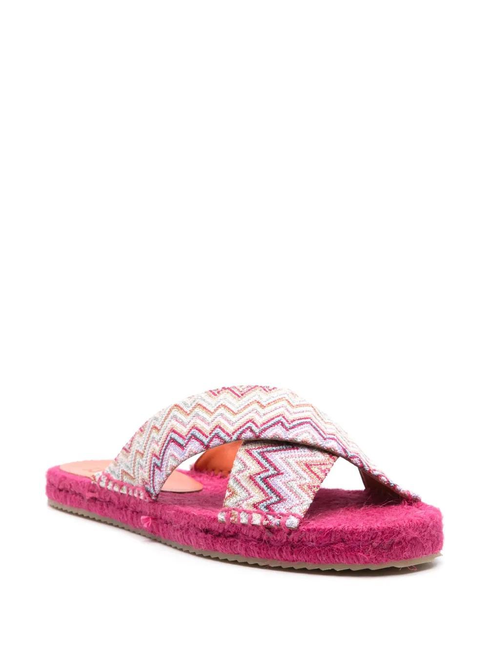 MISSONI Zigzag-woven Espadrilles In Pink Product Image