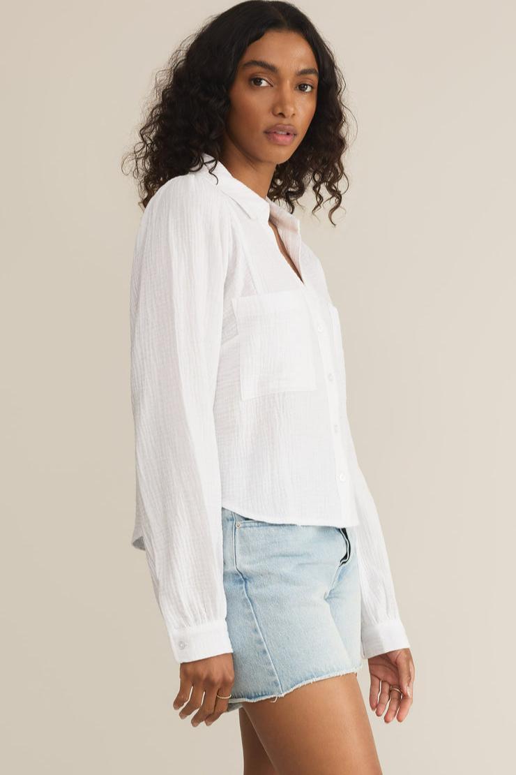 Campo Button Up Gauze Top Product Image