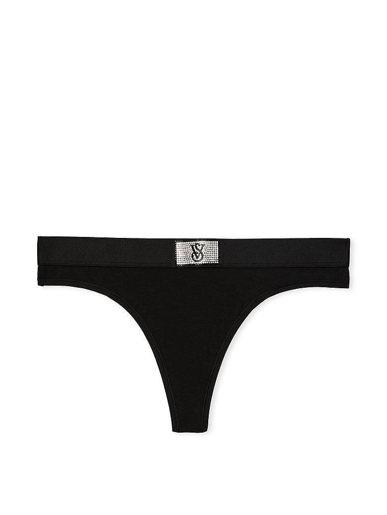 Logo Cotton Shine Patch Thong Panty Product Image