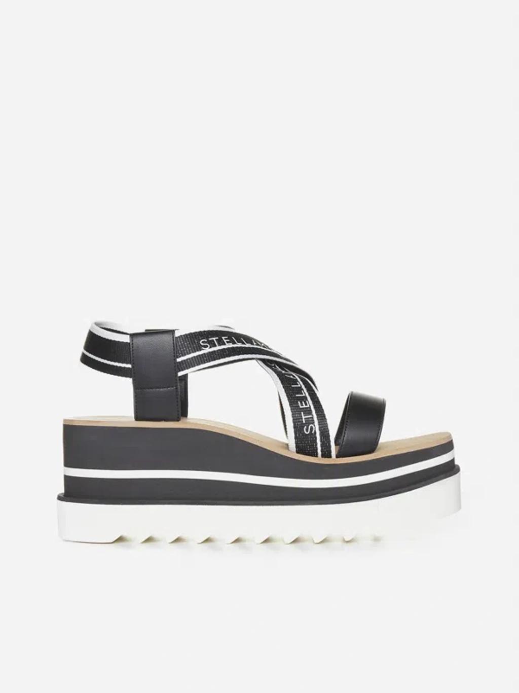 STELLA MCCARTNEY Sneak-elyse 80mm Platform Sandals In Black,white Product Image