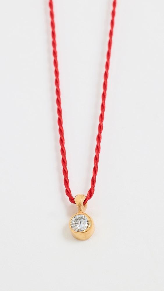 Chan Luu Silk Chord Necklace with Diamond | Shopbop Product Image