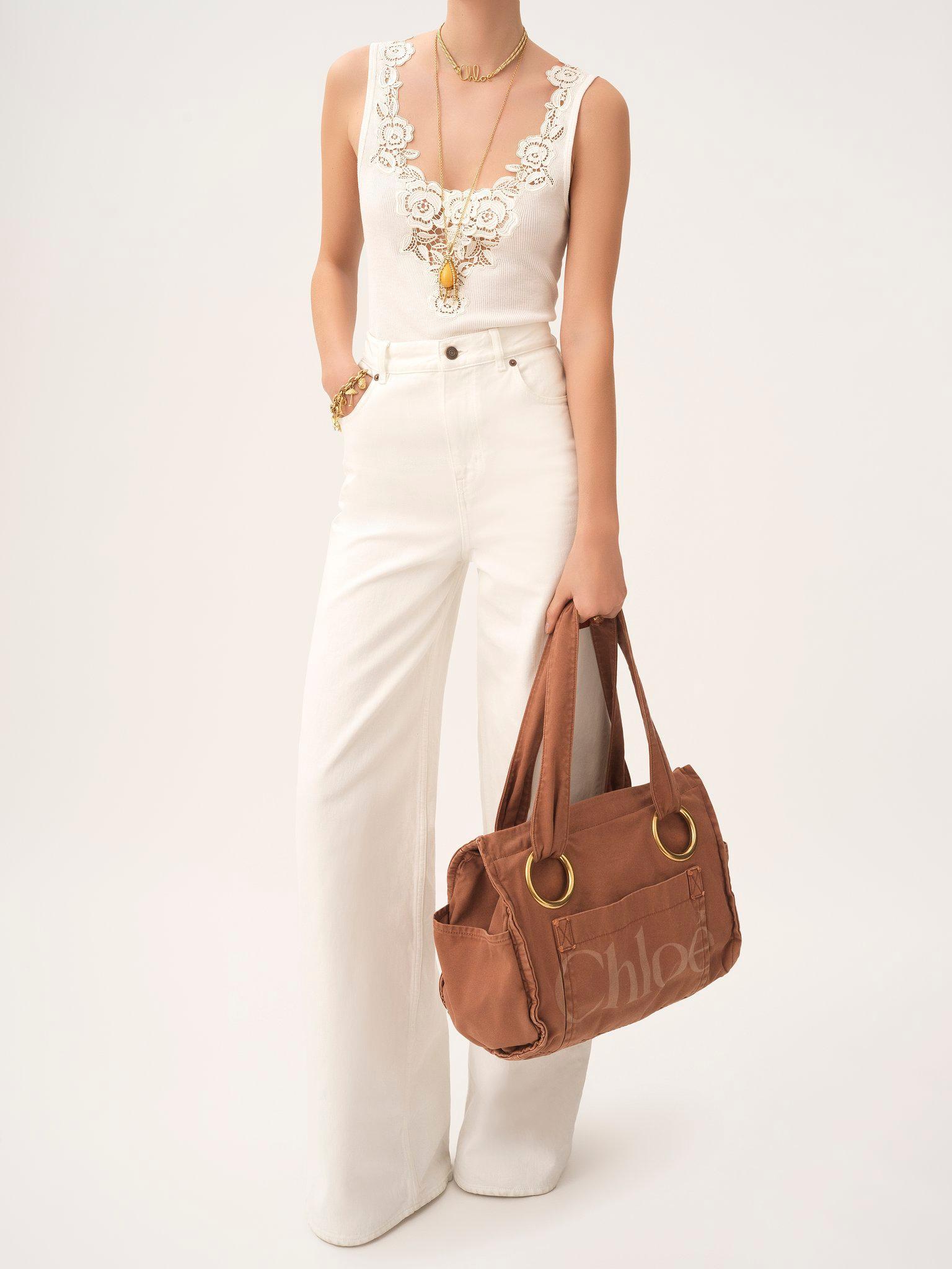 Chloé Plage tote bag in cotton Product Image