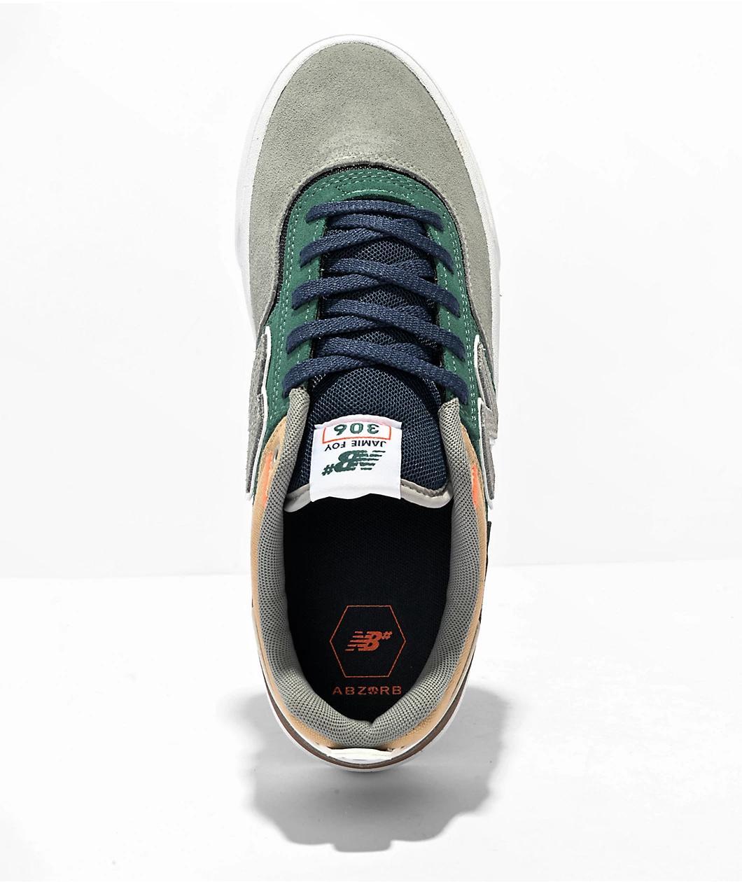 New Balance Numeric 306 Jamie Foy Grey & Vintage Teal Skate Shoes Product Image