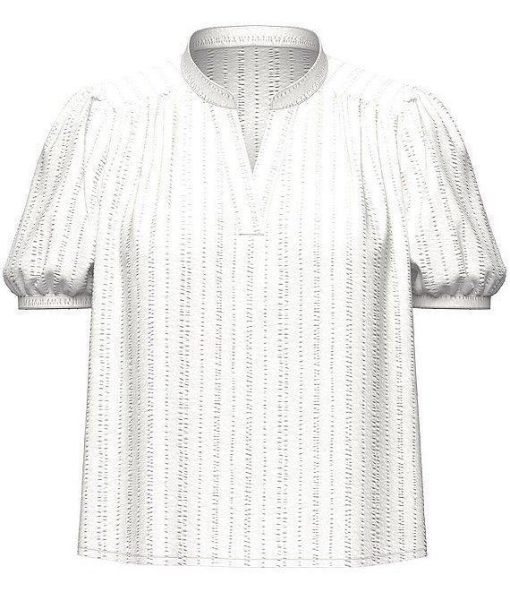 Levi's® Amelie Vertical Line Poplin Short Sleeves Blouse Product Image
