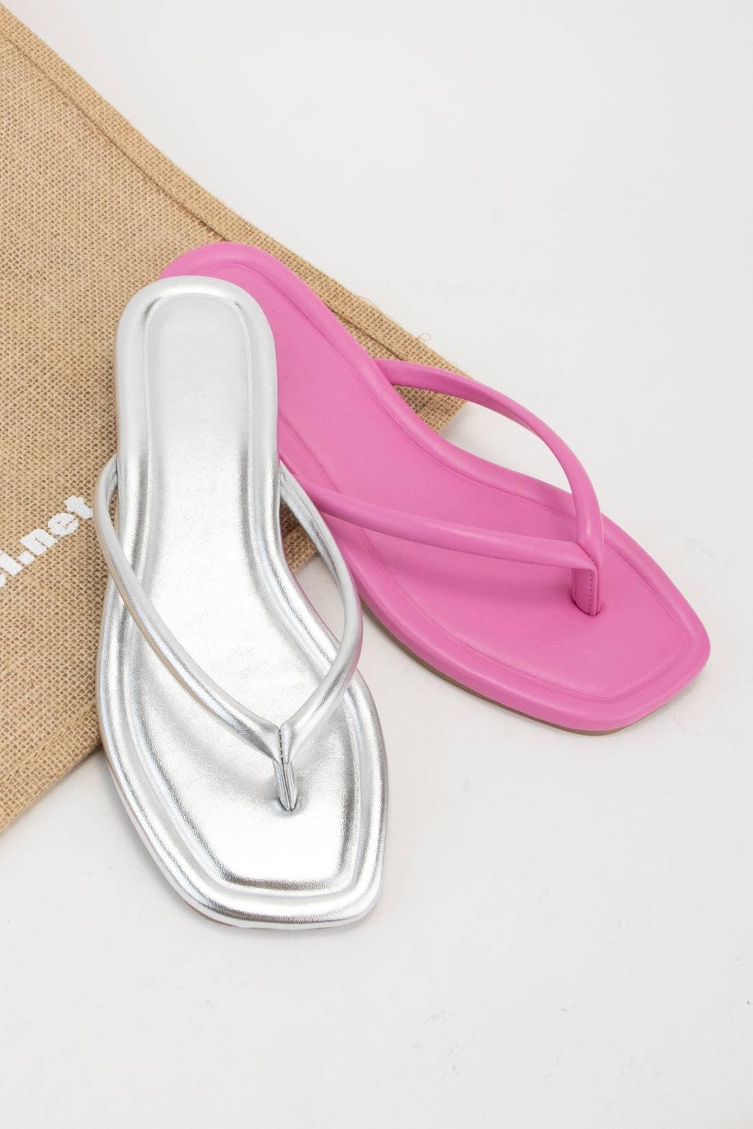 Silver Thong Sandal Product Image