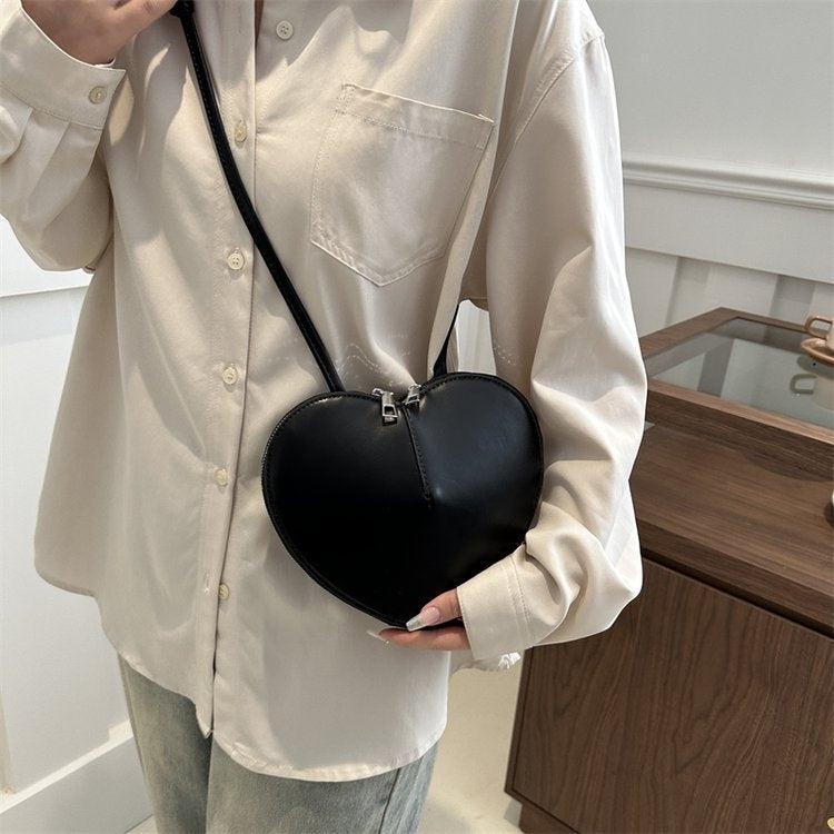 Lior Solid Color Heart Shape Shoulder Bag Product Image