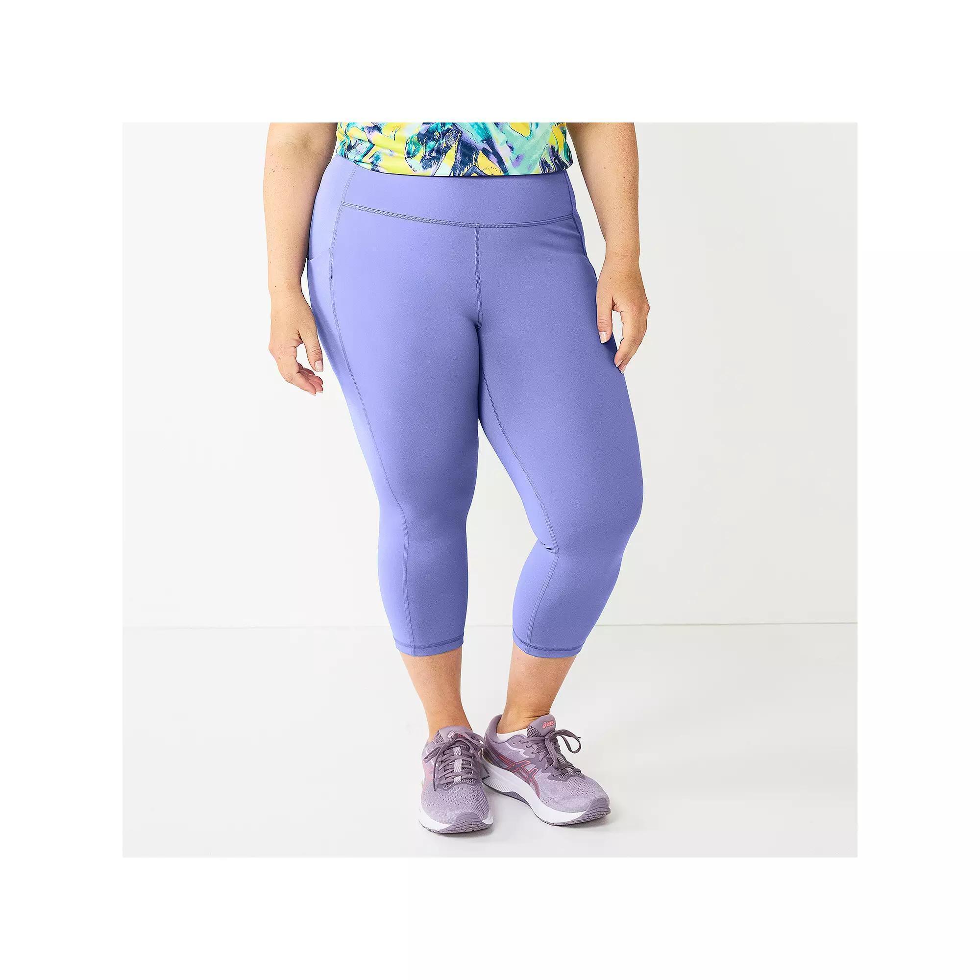 Plus Size Tek Gear® Ultrastretch Pocket High-Waisted Capri Leggings, Women's, Size: 1XL, Solomon Product Image